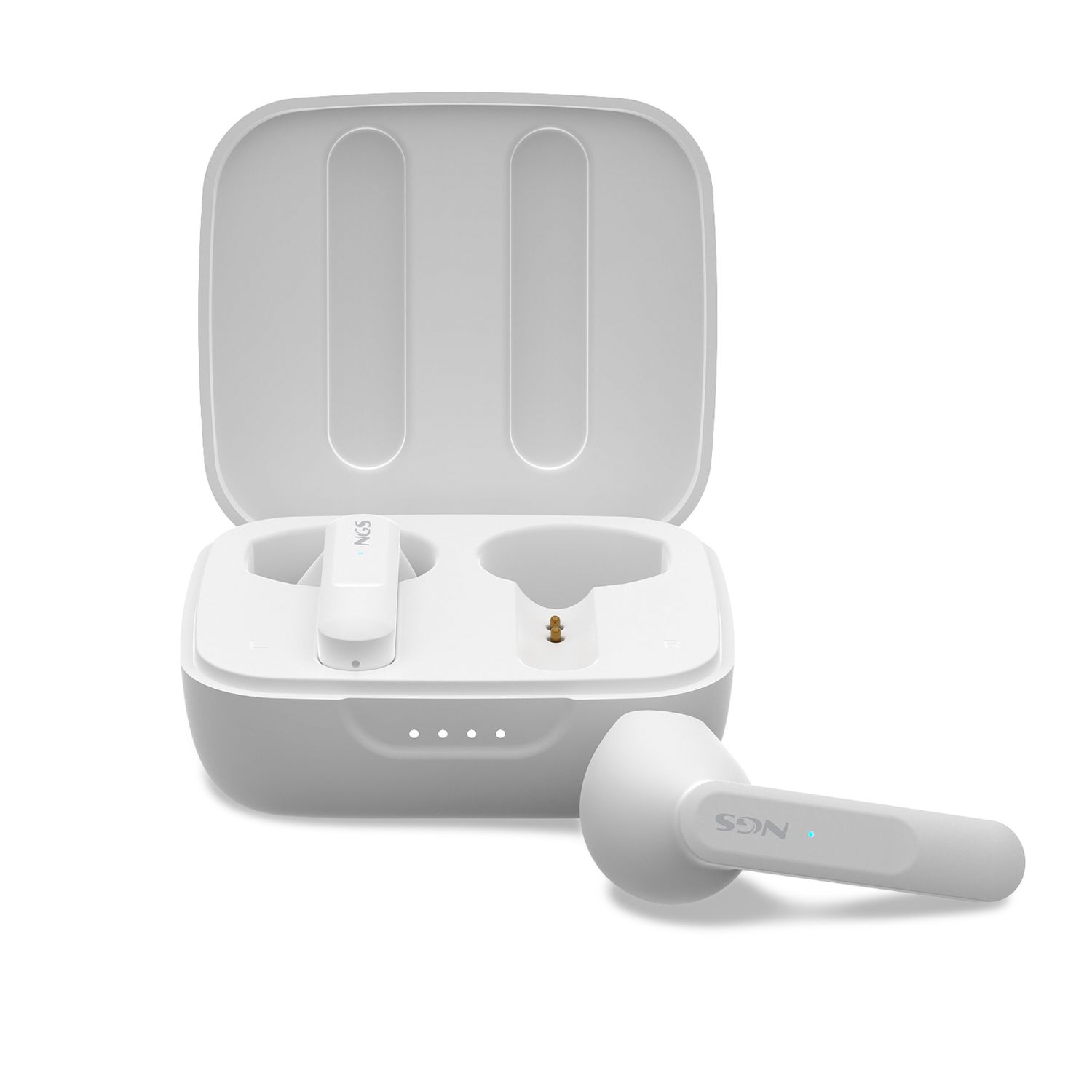 ARTICAMOVEWHITE - Auriculares NGS Intra-Aurales Binaurales Bluetooth 5.3 10m Micrfono Integrado Estuche de Carga USB-C Blancos (ARTICAMOVEWHITE)