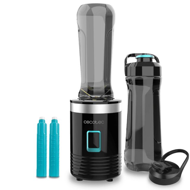 03907 - Batidora Smoothies CECOTEC Power Titanium EasyGo 350W 2 Vasos Porttiles de 600ml Cuchilla de 4 Hojas de Titanio Negra (03907)