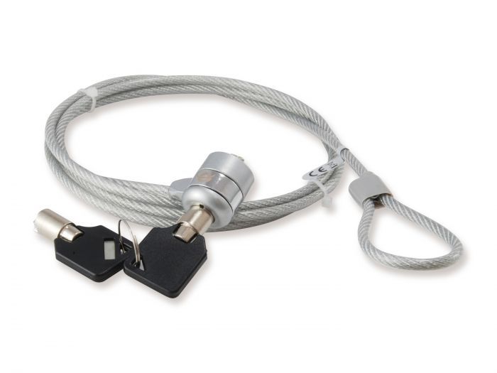 CNBSLOCK15T - Cable de Seguridad CONCEPTRONIC 1.5m 2 Llaves Plata (CNBSLOCK15T)
