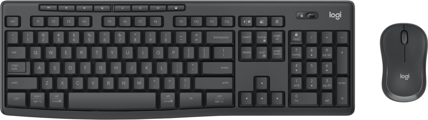 920-012071 - Teclado+Ratn LOGITECH MK370 Diestro Multimedia QWERTY 112 Teclas RF Bluetooth 10m Ambidextro 1000dpi Grafito (920-012071)