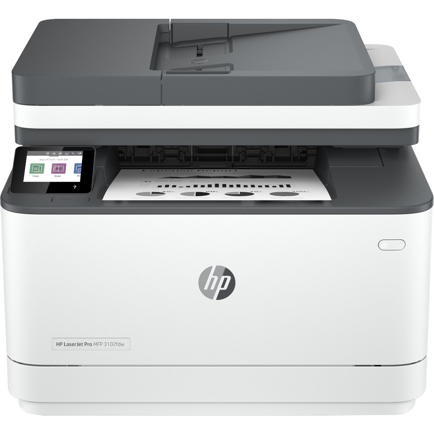 3G630F - Impresora Multifuncin HP LaserJet Pro 3102fdw Pantalla CGD 2.7? Color Tctil 1200x1200dpi A4 B/N ADF 1xUSB 2.0 WiFi 4 Bluetooth Ethernet 10/100 Fax Dplex Gris/Blanca (3G630F)