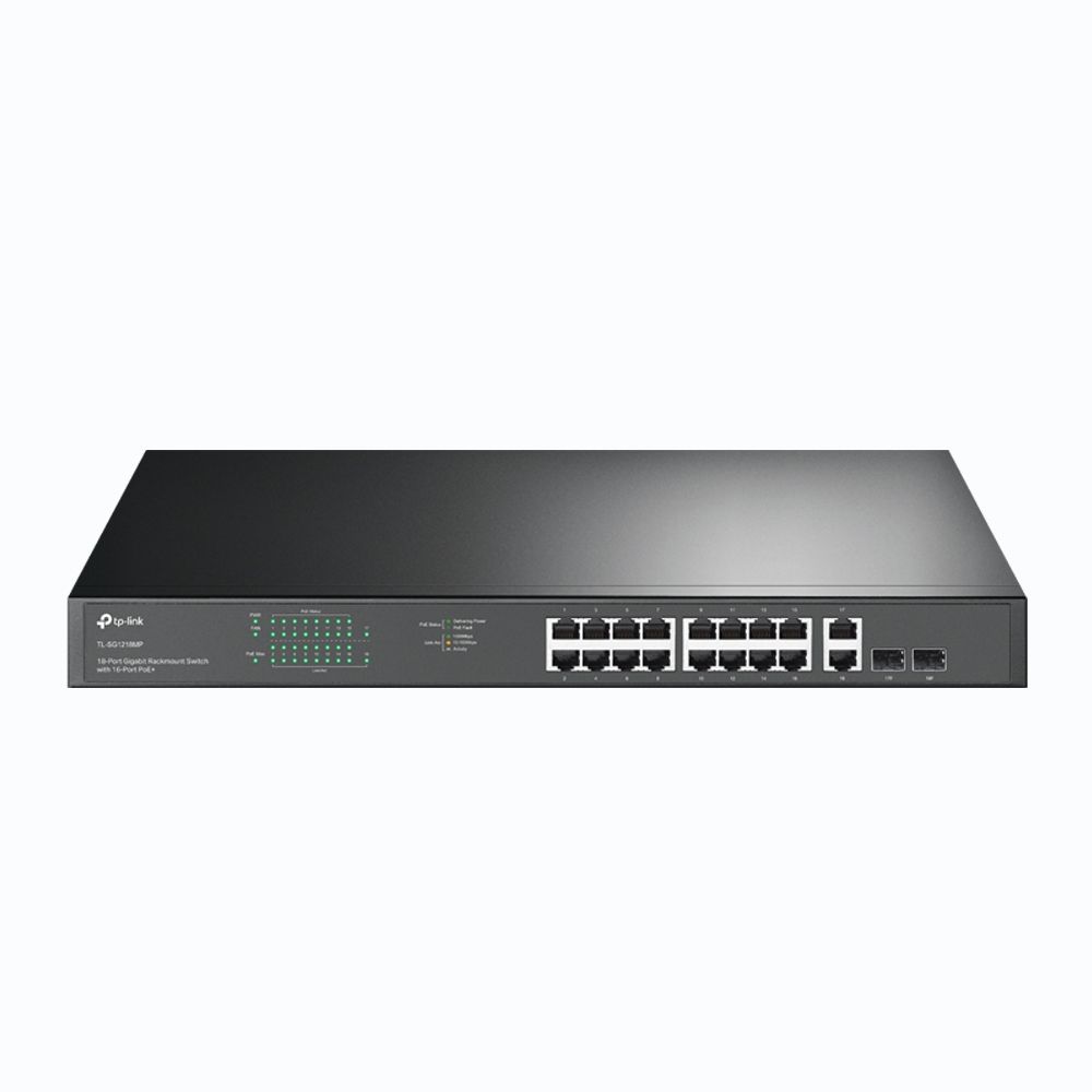 TL-SG1218MP - Switch TP-Link 18xRJ45 2xSFP Ethernet 10/100/1000 PoE+ 250W Rack 1U Negro (TL-SG1218MP)