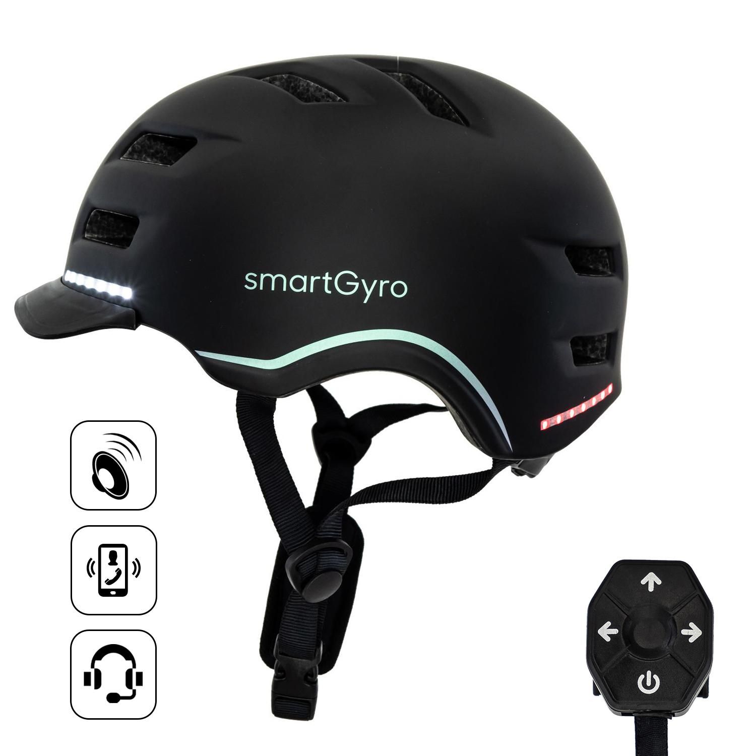 SG27-253 - Casco SmartGyro Helmet PRO, talla M, 52-57.5 cm, Negro (SG27-253)