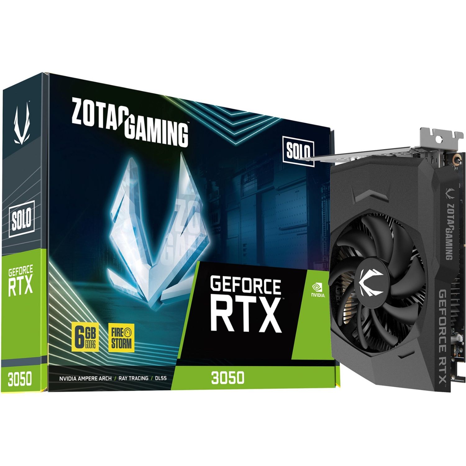 ZT-A30510G-10L 4 - Zotac Nvidia GeForce TX 3050 Solo 6Gb GDDR6 3xDP 1.4a 1xHDMI 2.1 PCIe 4.0 HDCP 2.3 OpenGL 4.6 (ZT-A30510G-10L 4)