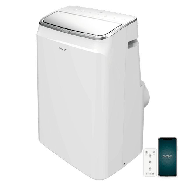 08177 - A.C. Porttil CECOTEC ForceClima 12800 Soundless Heating 12000 BTU Pantalla LED Bomba de Calor WiFi Mando a Distancia Blanco (08177)