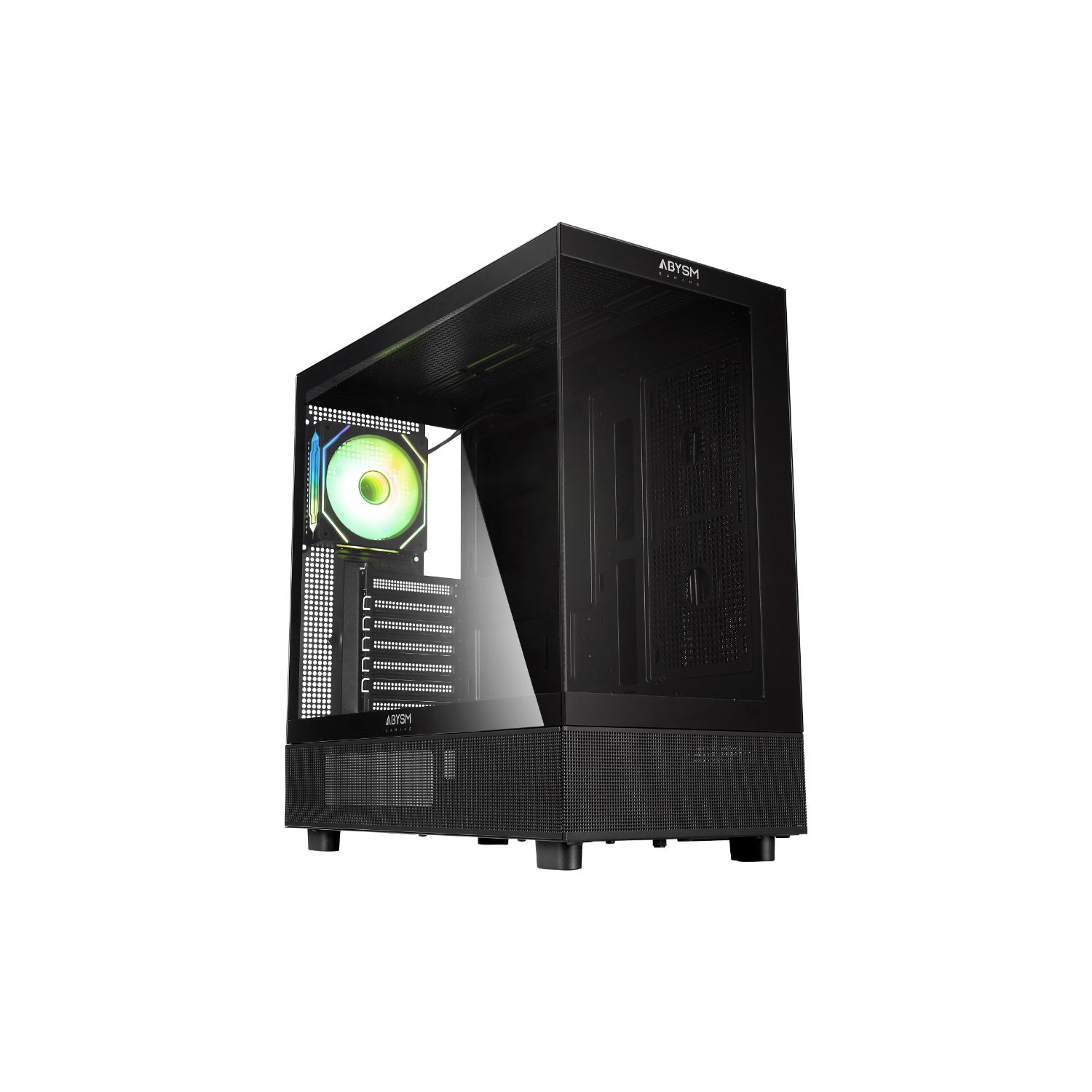 AB123014 - Caja Gaming Abysm Danube Sava H400 Ventana Lateral de Cristal Templado ARGB 2xUSB-A 3.0 1xUSB-C 3.1 ATX ITX mATX Negra/Blanca (AB123014)
