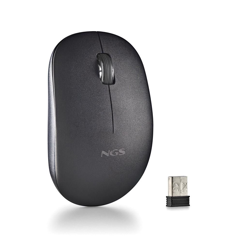 FOGPROBLACK - Ratn NGS FOG Pro Ergonmico ptico Ambidextro RF Wireless 2.4GHz 1000dpi 2 Botones Negro (FOGPROBLACK)