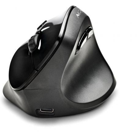 EVOMOKSHA - Ratn Vertical NGS Evo Moksha Ergonmico ptico Diestro RF Wireless 2.4GHz 2400dpi 5 Botones Negro (EVOMOKSHA)