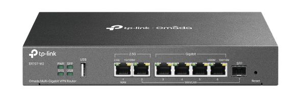ER707-M2 - Router TP-Link VPN Omada Multi-Gigabit 6xRJ45 1xSFP 1xUSB 2.0 Negro (ER707-M2)
