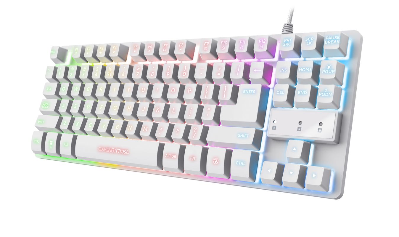24739 - Teclado Gaming Trust GXT 833W Thado TKL Anti-Ghosting 87 Teclas USB-A 2.0 Blanco (24739)