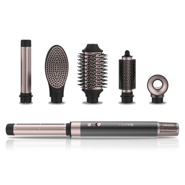 03469 - Cepillo moldeador CECOTEC Bamba CeramicCare AirGlam Original, 6 en 1, con 6 cabezales intercambiables, 2 velocidades, y 3 temperaturas (03469)