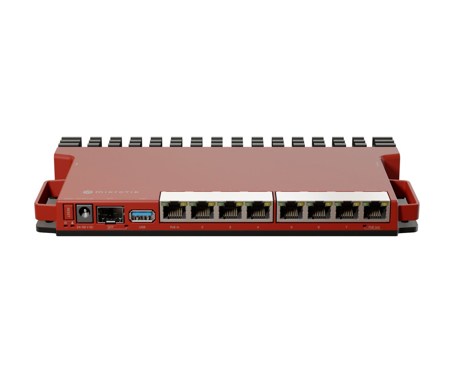 L009UiGS-RM - Router Mikrotik 8xRJ45 GbE 1xSFP 2.5GbE 1xUSB PoE Rojo (L009UiGS-RM)