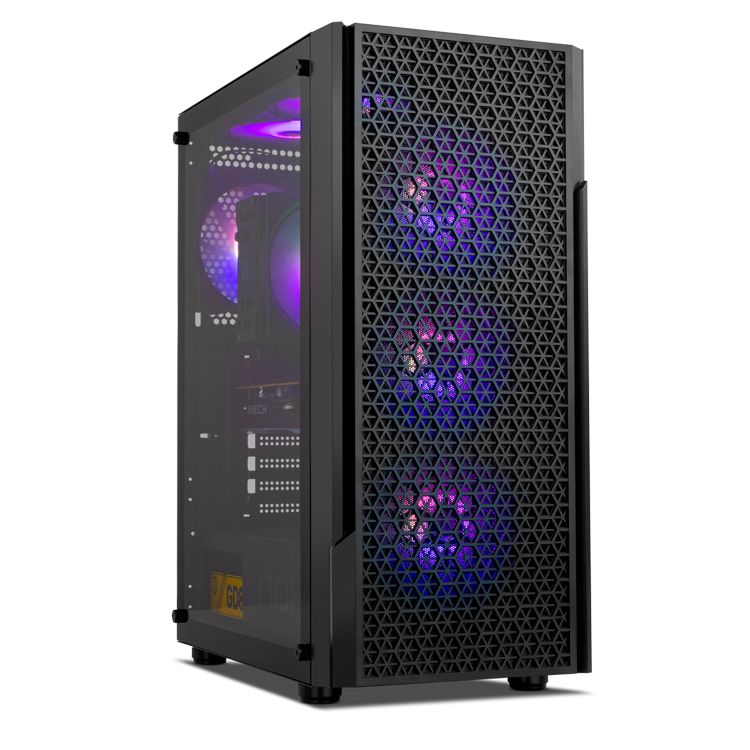 NXINFTYBETA - Caja Gaming NOX Infinity Beta Ventana Lateral de Cristal Templado Frontal Mesh 2xUSB 2.0 1xUSB-A 3.0 ATX mATX ITX Negra (NXINFTYBETA)