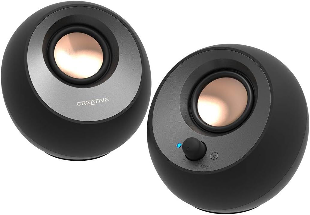 51MF1700AA000 - Altavoces Creative Pebble V3 2x8W 2.0 USB-C Bluetooth 5.0 Entrada Auxiliar Negros (51MF1700AA000)