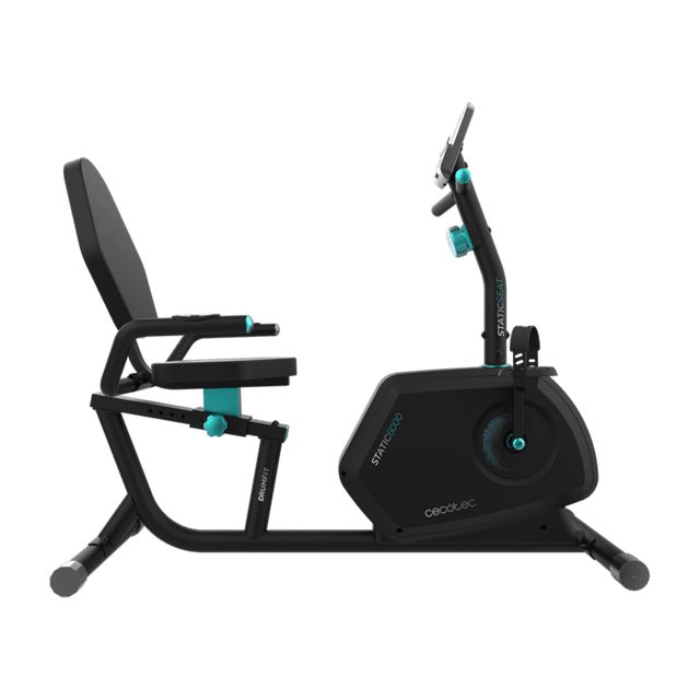 07222 - Bicicleta Esttica CECOTEC DrumFit Static 6000 Seat, reclinable con 8 niveles de resistencia magntica, Volante de inercia de 6 kg. Pantalla LCD. Pulsmetro. Soporte para dispositivos. Ruedas de transporte. Peso mximo de 120 kg(07222)