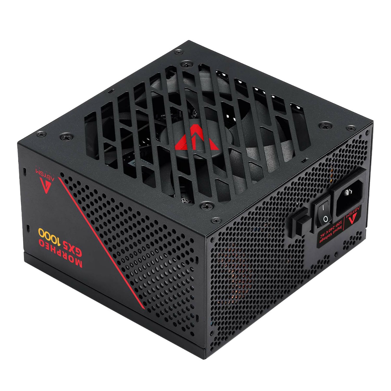 AB211001 - Fuente Abysm Morpheo GX5 ATX 1000W PFC Activo 12cm 20+4 pin ATX 4xMolex EPS 80 Plus Gold Negra/Roja (AB211001)