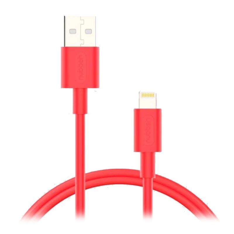 NBTCABLALR1 - Cable NUBBEH Elisium USB-A/M a Lightning/M 1m 2A Rojo (NBTCABLALR1)