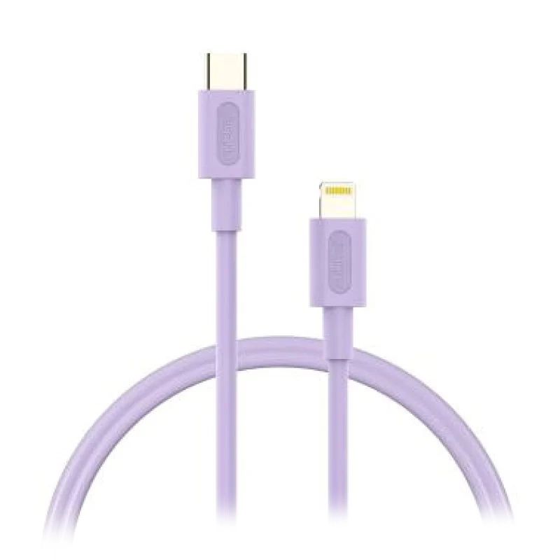 NBTCABLCLP1 - Cable NUBBEH Elisium USB-C/M a Lightning/M 1m 2A Lila (NBTCABLCLP1)