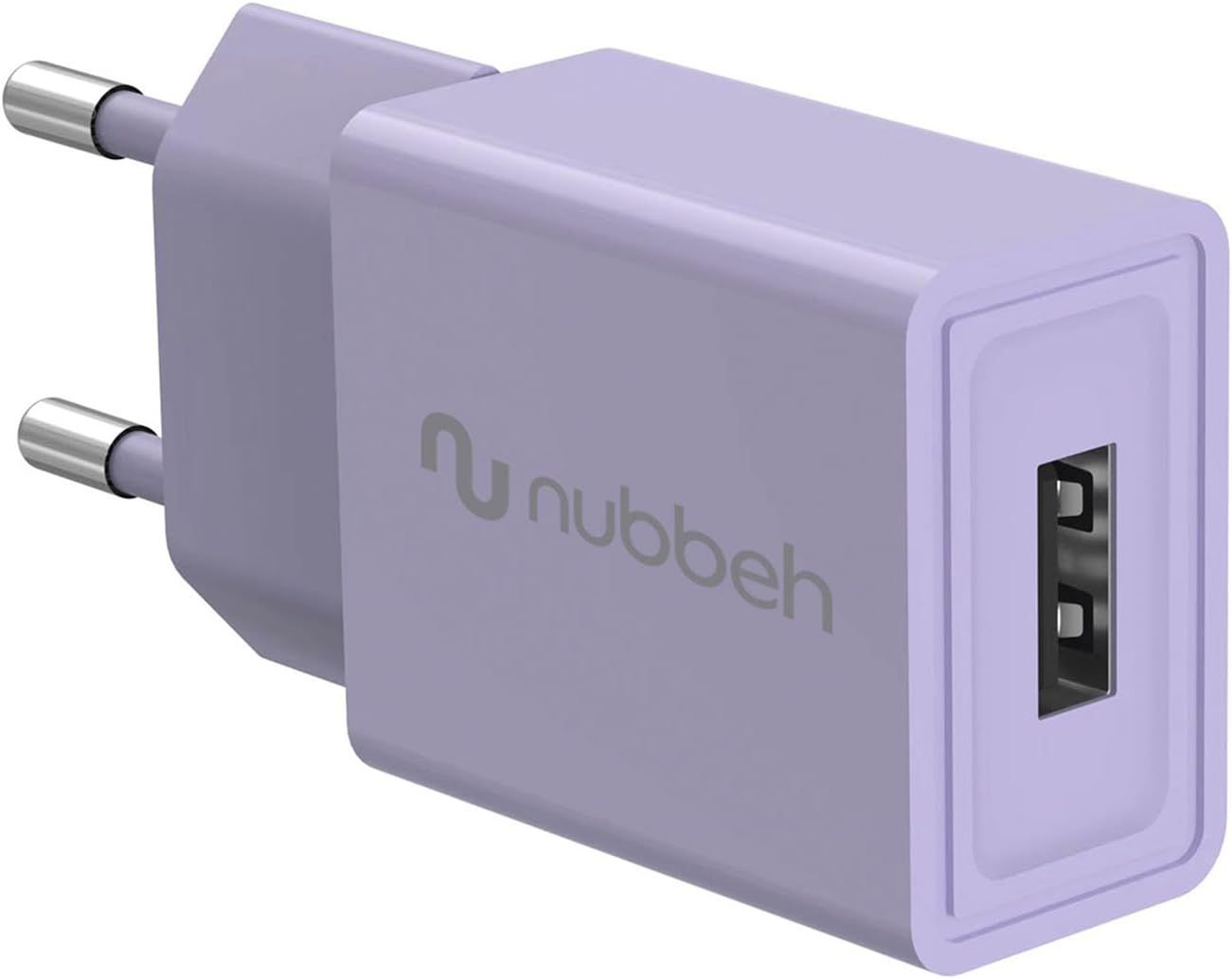 NBWALLCHUSBP10 - Cargador de Pared NUBBEH Bhoot 1xUSB-A 2A 10W Lila (NBWALLCHUSBP10)