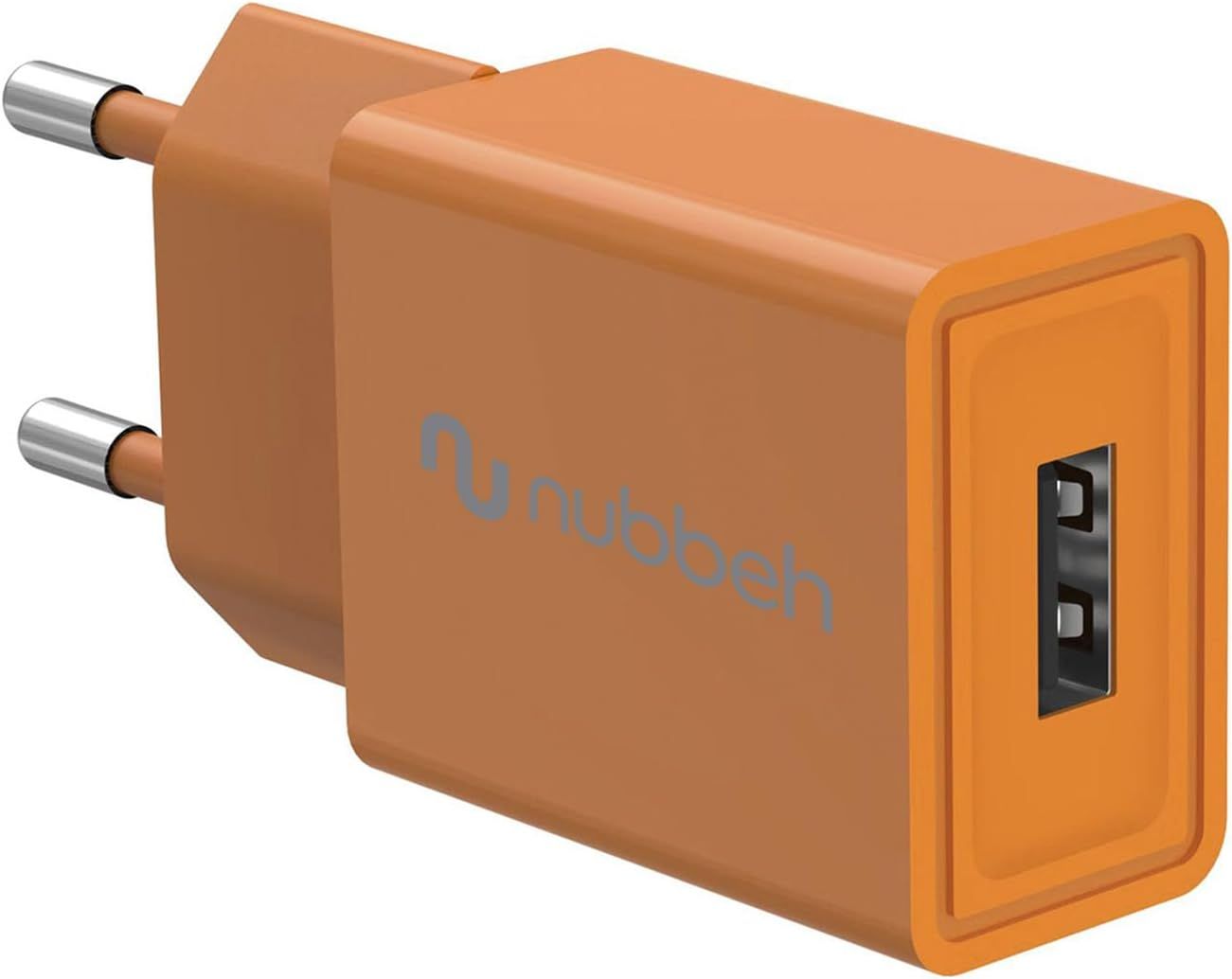 NBWALLCHUSBO10 - Cargador de Pared NUBBEH Bhoot 1xUSB-A 2A 10W Naranja (NBWALLCHUSBO10)