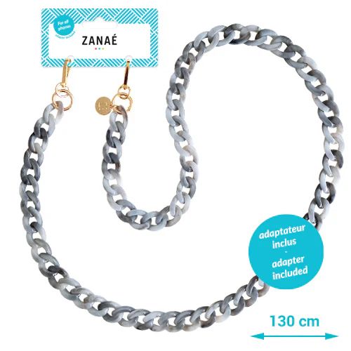 18729 - Cadena ZANA Summer Marble Harmony 130cm Gris (18729)
