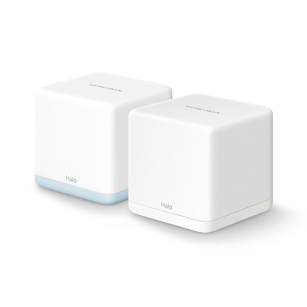 HALO H32G 2-PACK - Repetidor Mercusys AC1200 Mesh WiFi 5 DualBand 2xRJ45 PPPoE Antena Interna Pack 2 Blanco (HALO H32G 2-PACK)