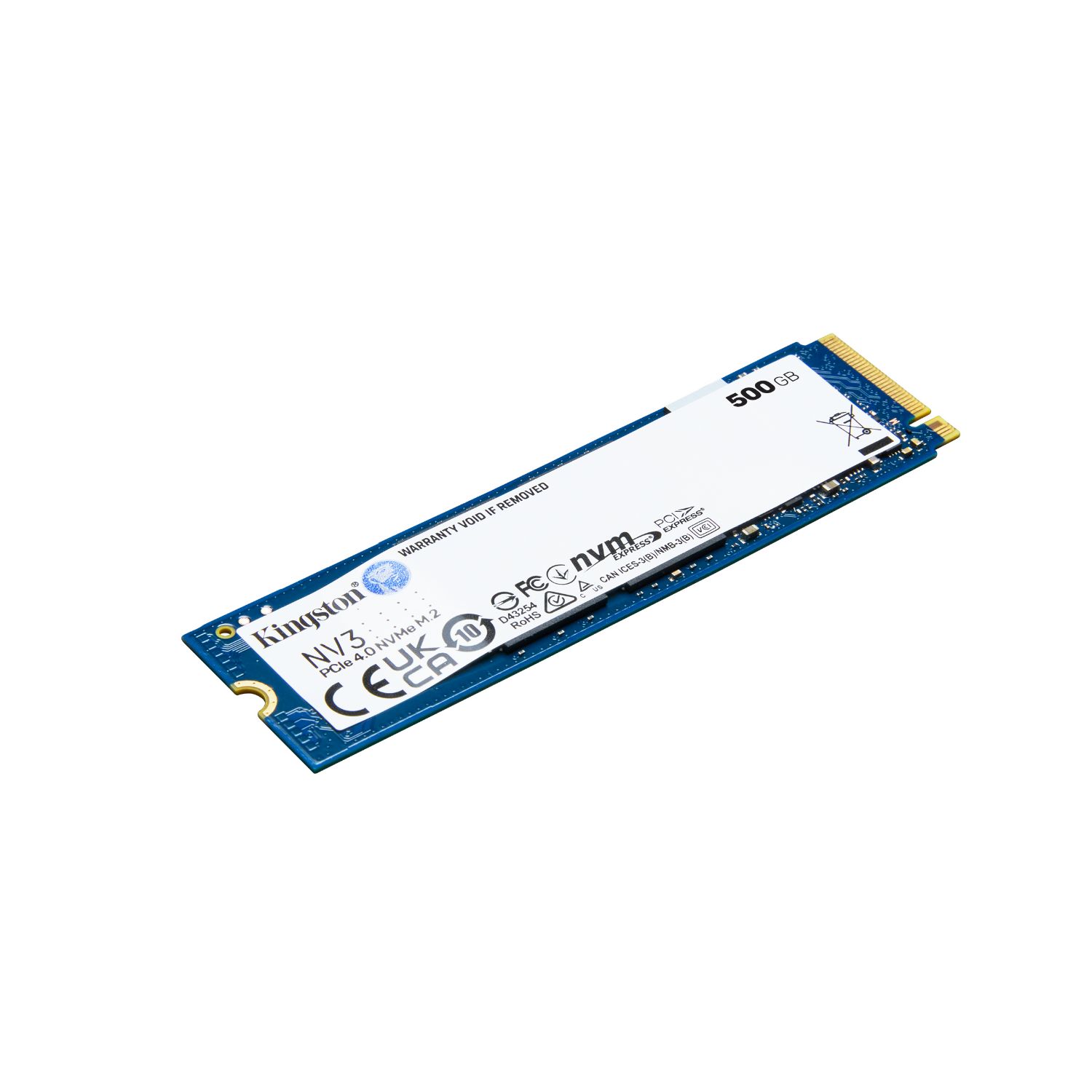 SNV3S/500G - Disco Kingston SSD 500Gb M.2 NVMe PCIe 4.0 NAND 3D Lectura 5000 Mb/S 3000 Mb/s (SNV3S/500G)