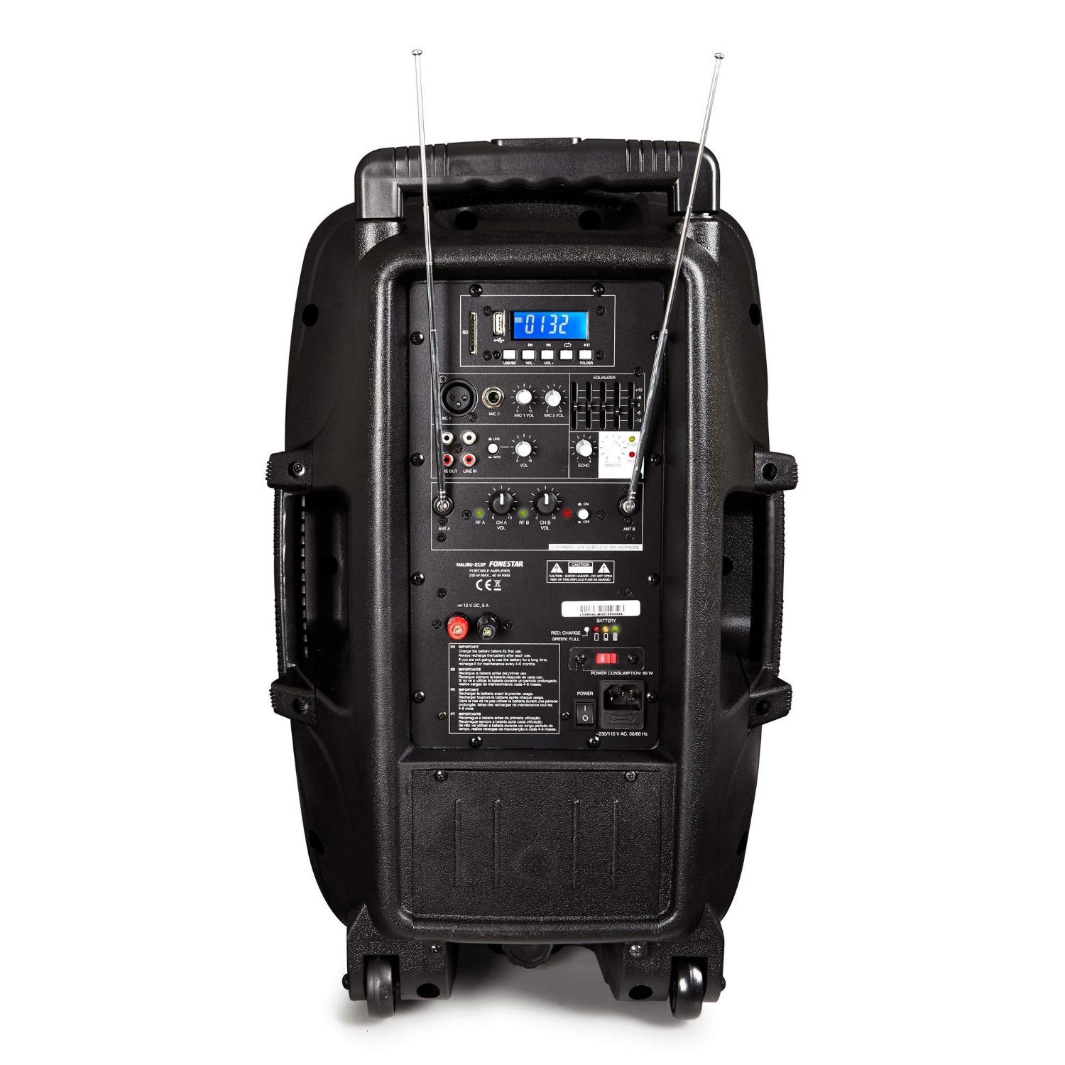 MALIBU-212P - Altavoz Portable Fonestar Bluetooth 200W Negro (MALIBU-212P)