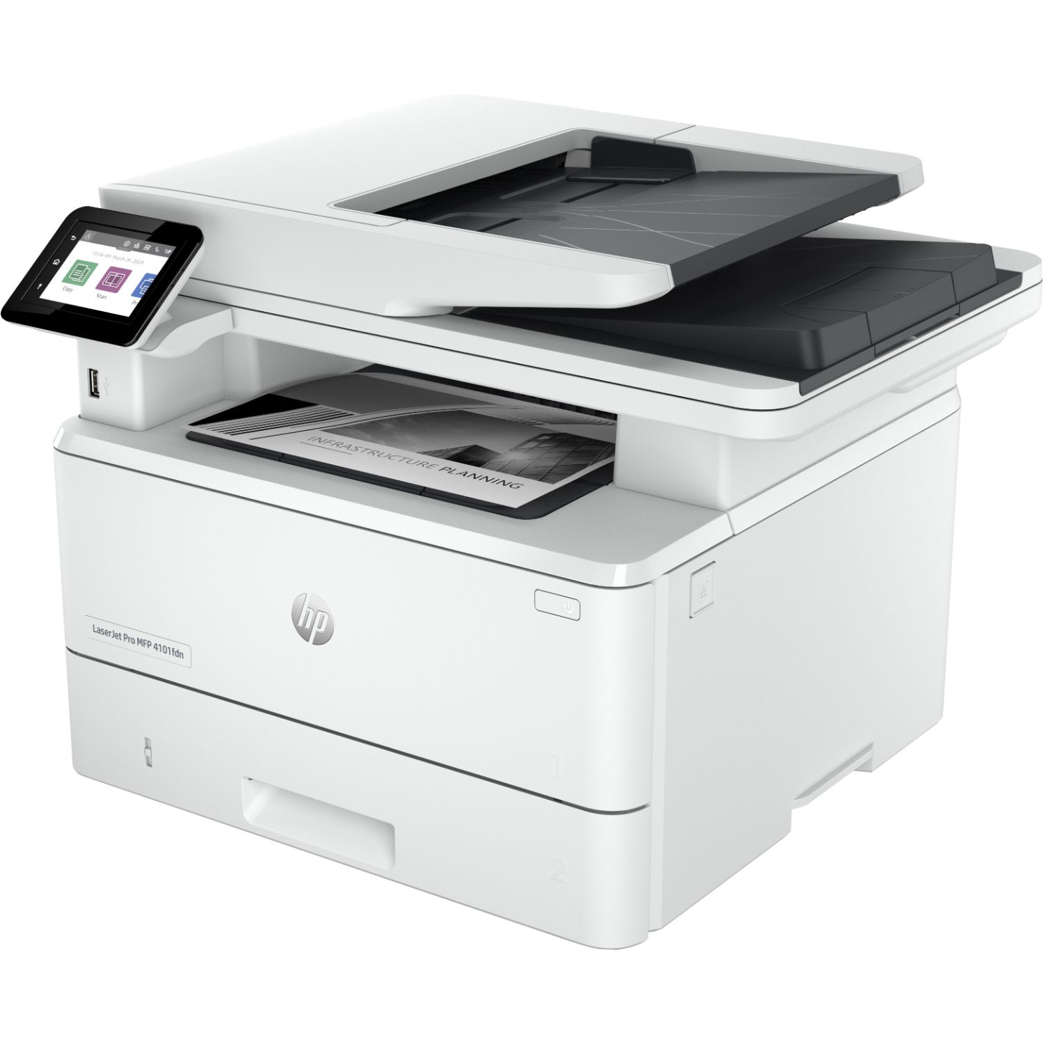 2Z624F - Multifuncin HP Laserjet Pro 4102fdw Monocromo A4 USB 2.0 WiFi Ethernet LAN Fax Impresin mvil ADF Dplex Blanca (2Z624F)