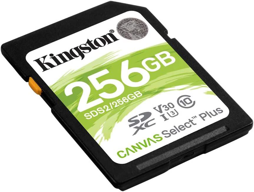 SDS2/256GB - Kingston SDXC Canvas 256Gb Clase 10 UHS-I U3 V30 Lectura 100Mb/s Escritura 85Mb/s (SDS2/256GB)