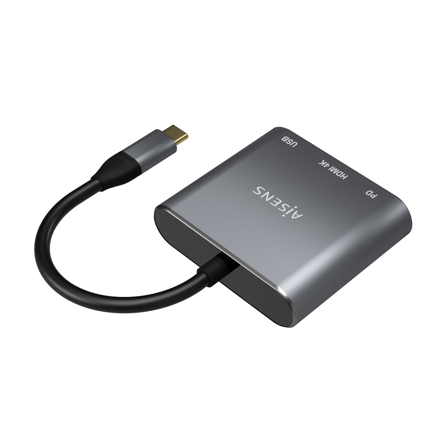 A109-0669 - Adaptador AISENS USB-C a USB-A/HDMI/USB-C PD 65W Gris (A109-0669)