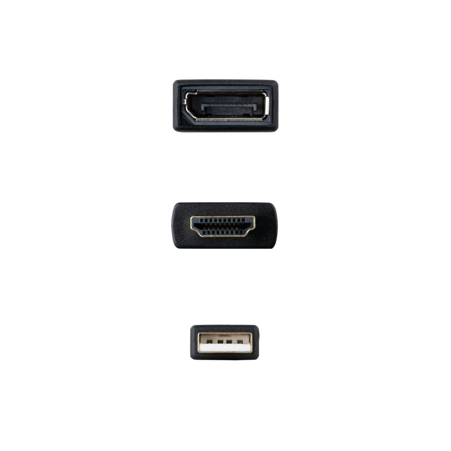 10.16.0205 - Nanocable USB-A/HDMI/M a DP/H 20cm Negro (10.16.0205)