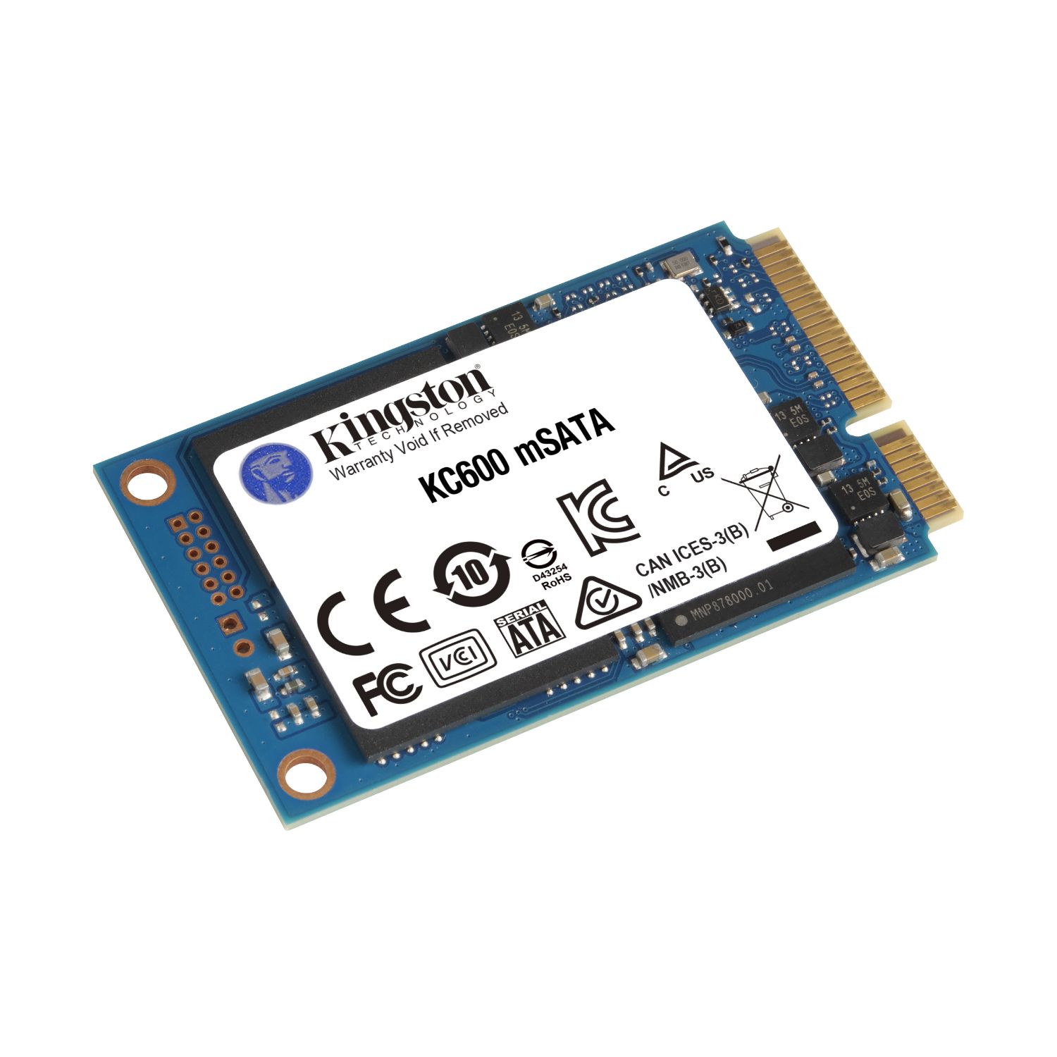 SKC600MS/512G - Disco SSD Kingston KC600 512Gb mSATA 3D TLC NAND Lectura 550 Mb/s Escritura 520 Mb/s PC/Notebook (SKC600MS/512G)