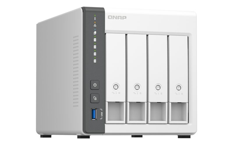 TS-433-4G - NAS QNAP A55 4Gb SATA 2xUSB 2.0 1xUSB-A 3.0 2xRJ45 4 Bah�as Ethernet Blanco (TS-433-4G)