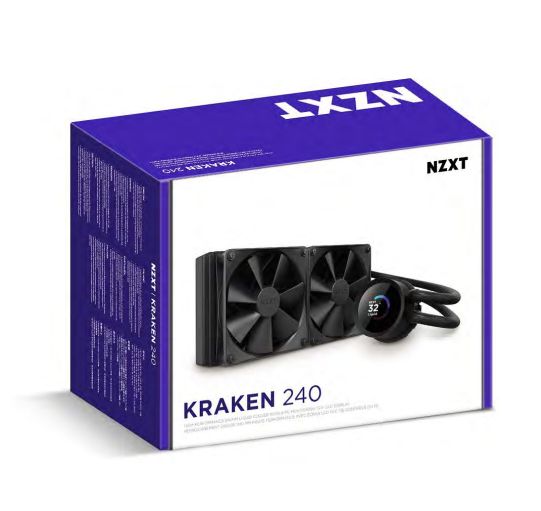 RL-KN240-B1 - Refrigeraci�n L�quida CPU NZXT Kraken Multisocket 2x120mm LCD Negra (RL-KN240-B1)