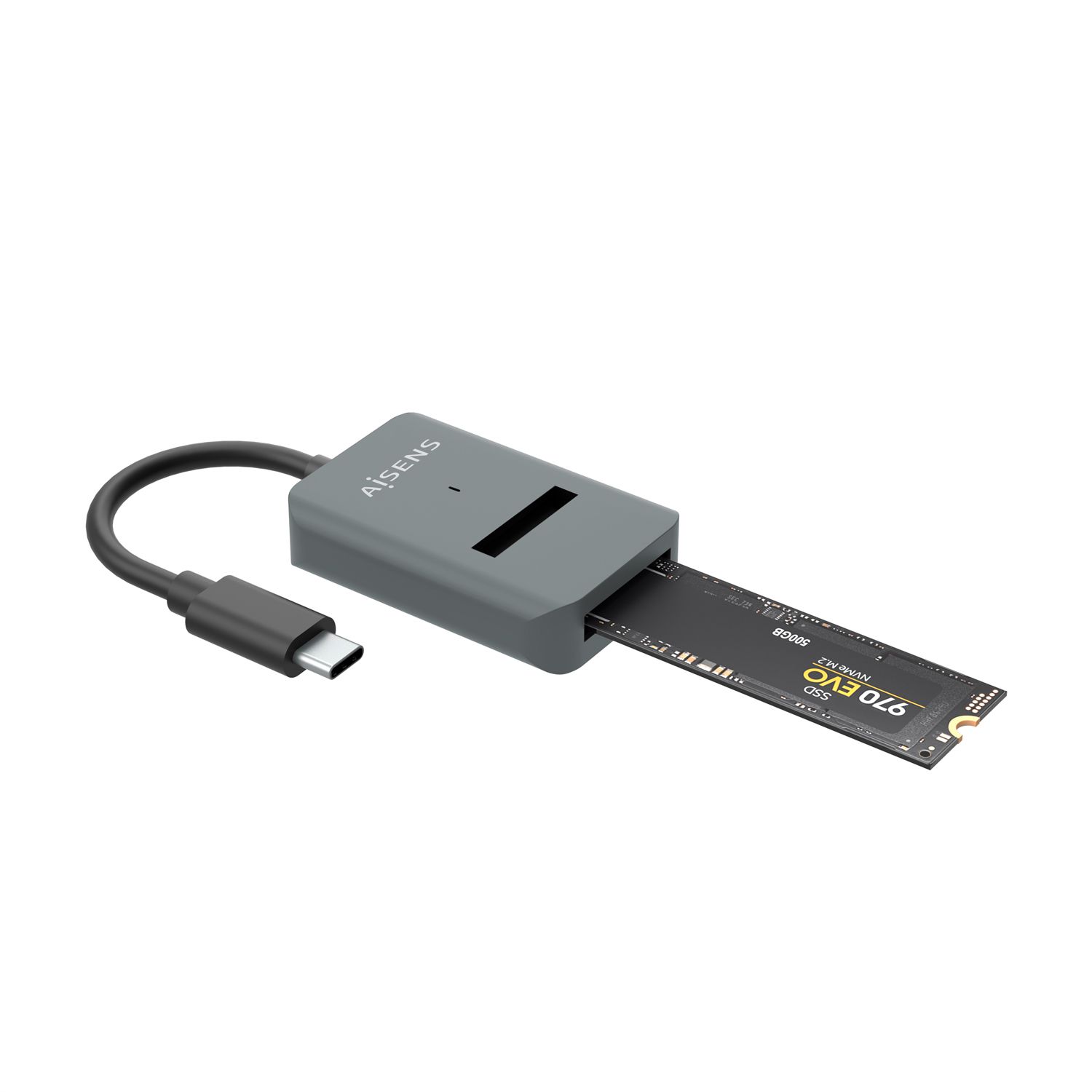 ASUC-M2D012-GR - Docking AISENS USB-C SSD M.2 SATA/NVMe Gris (ASUC-M2D012-GR)