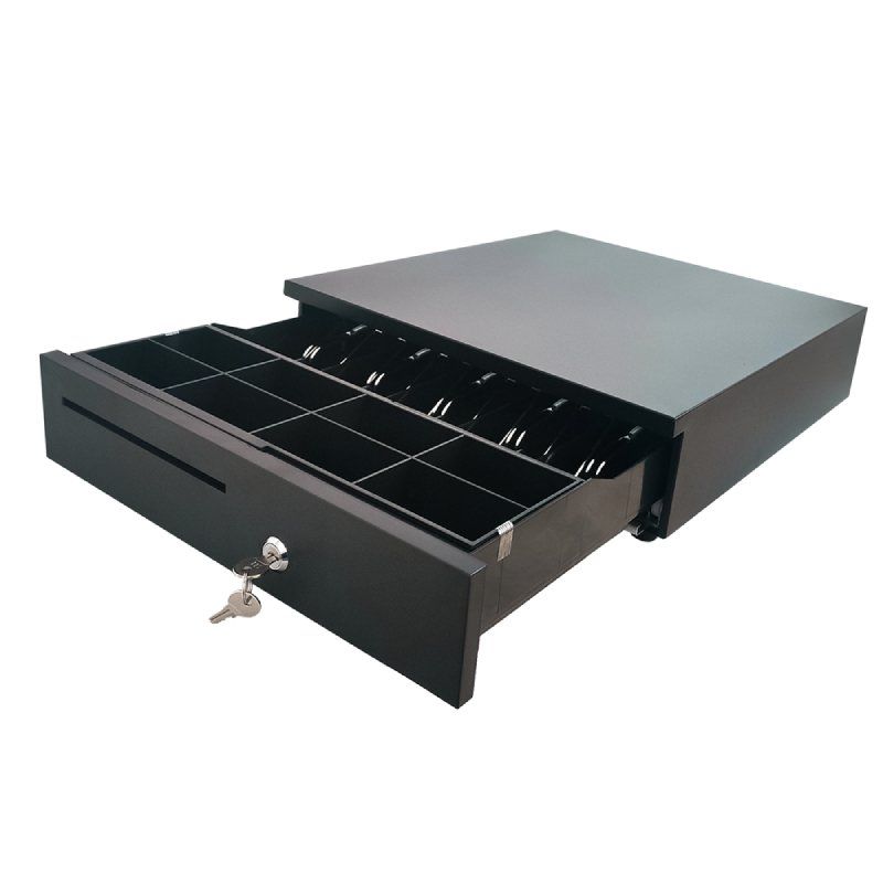 LB-405B1 - Cajn Portamonedas 10POS CP-405N 405x420mm Apertura Manual RJ12 Negro (LB-405B1)
