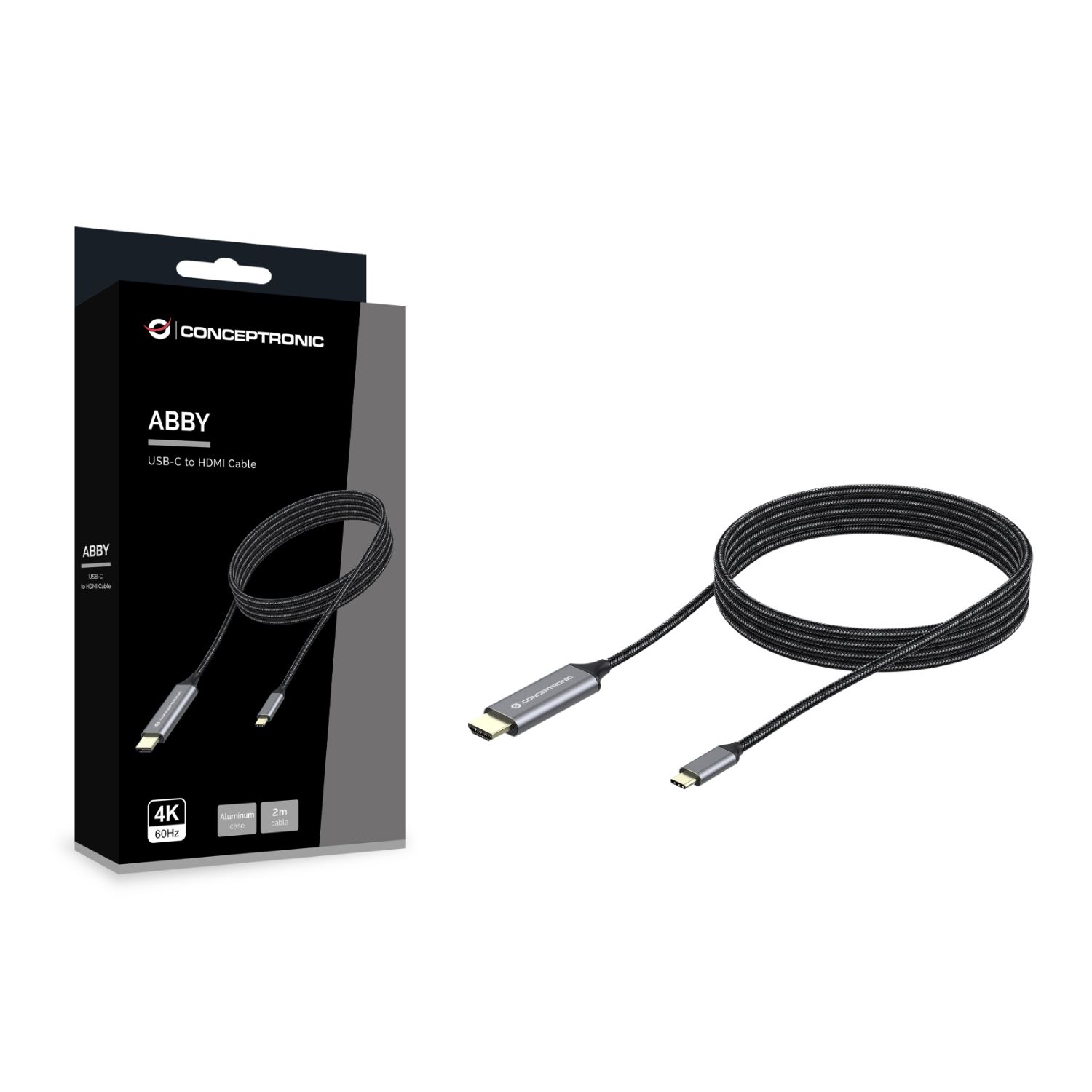 ABBY10G - Cable CONCEPTRONIC USB-C/M a HDMI/M 2m Gris (ABBY10G)