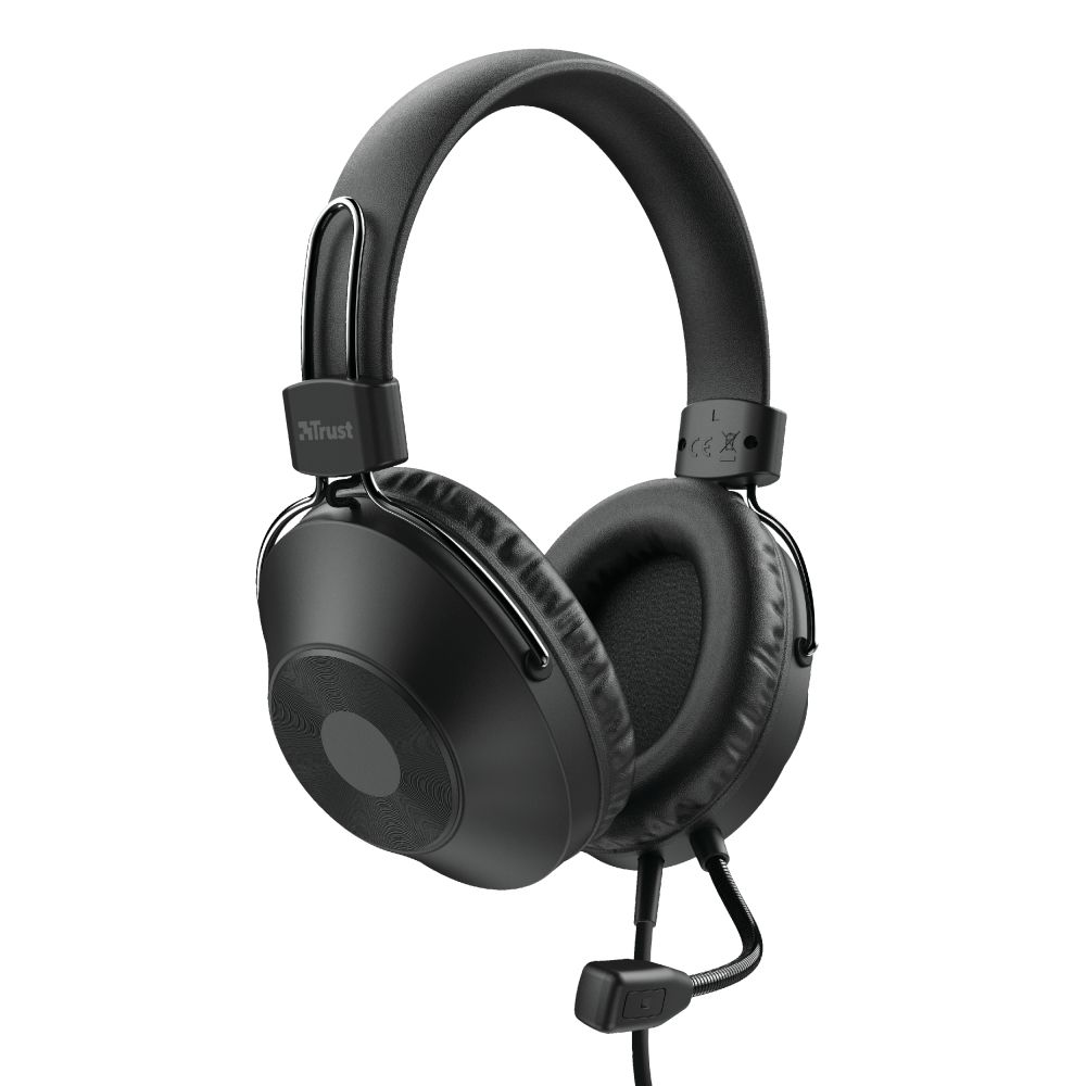 24132 - Auriculares+Micrfono Trust Ozo Circumaurales Binaural USB-A Cable 2m Negros (24132)
