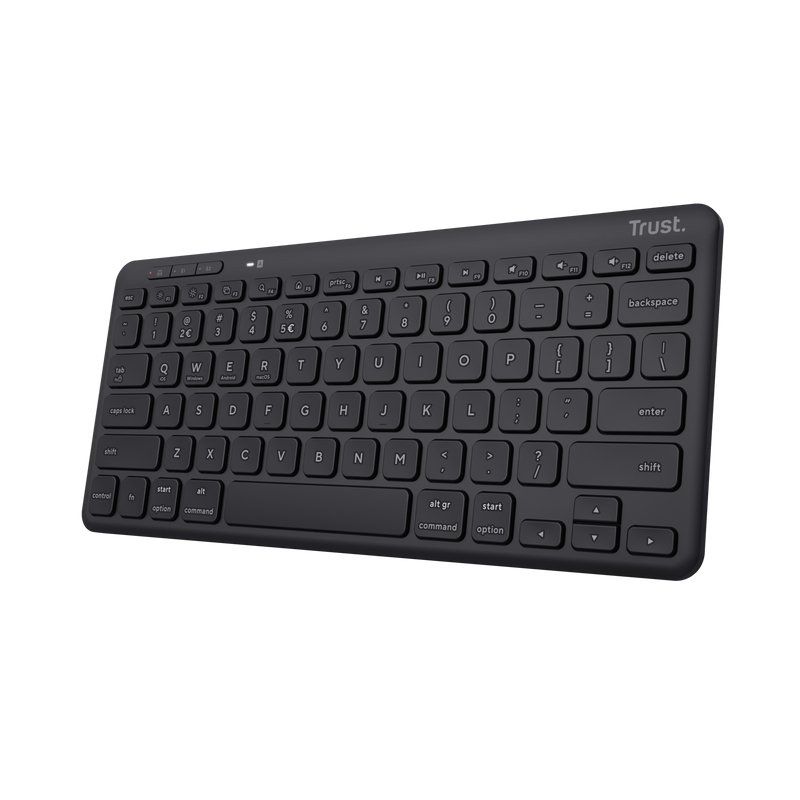 25059 - Teclado Trust Lyra Multimedia QWERTY Wireless RF 2.4GHz Bluetooth 5.0 10m USB 1.1 Negro (25059)