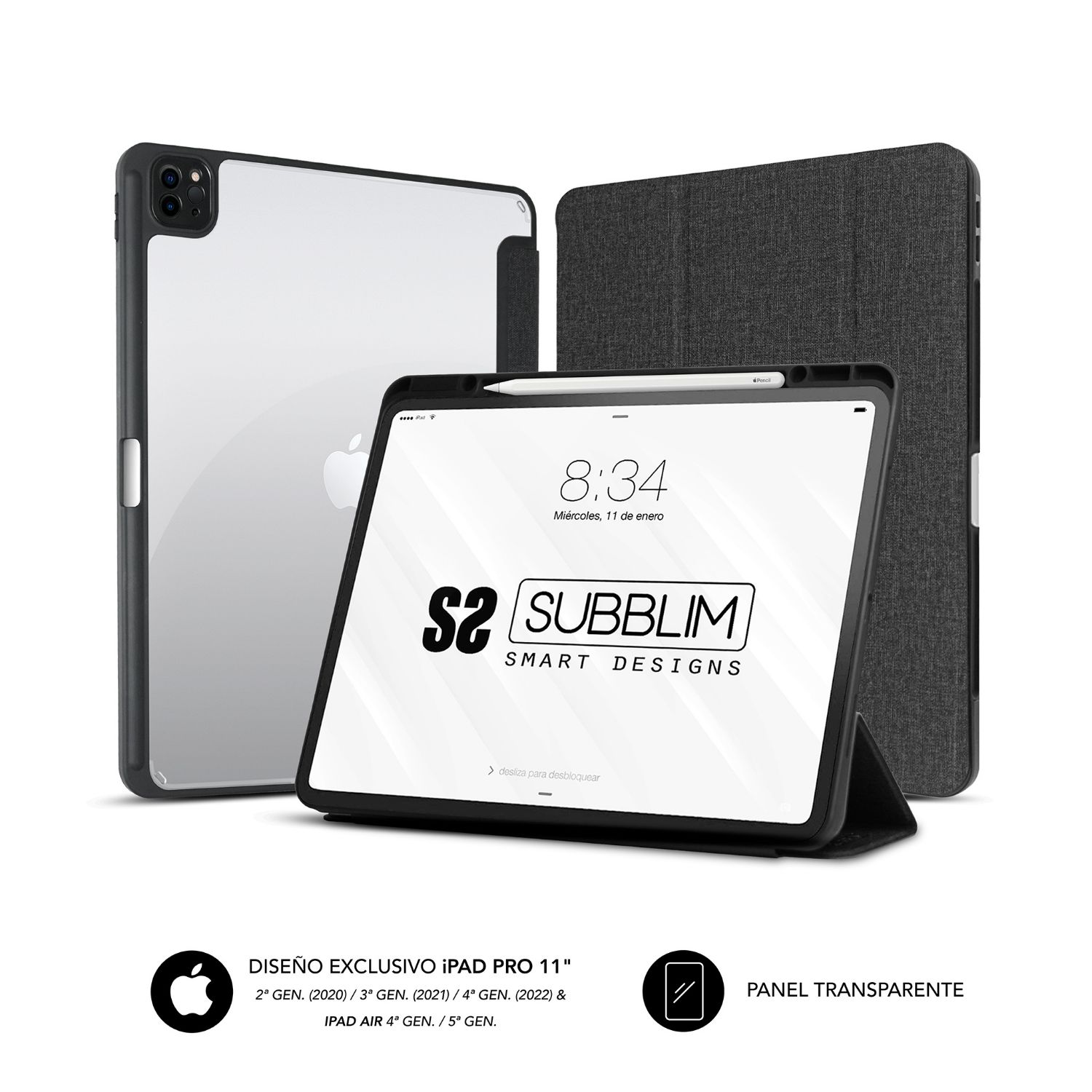 SUBCST-5SC400 - Funda SUBBLIM Clear Shock iPad Pro 11