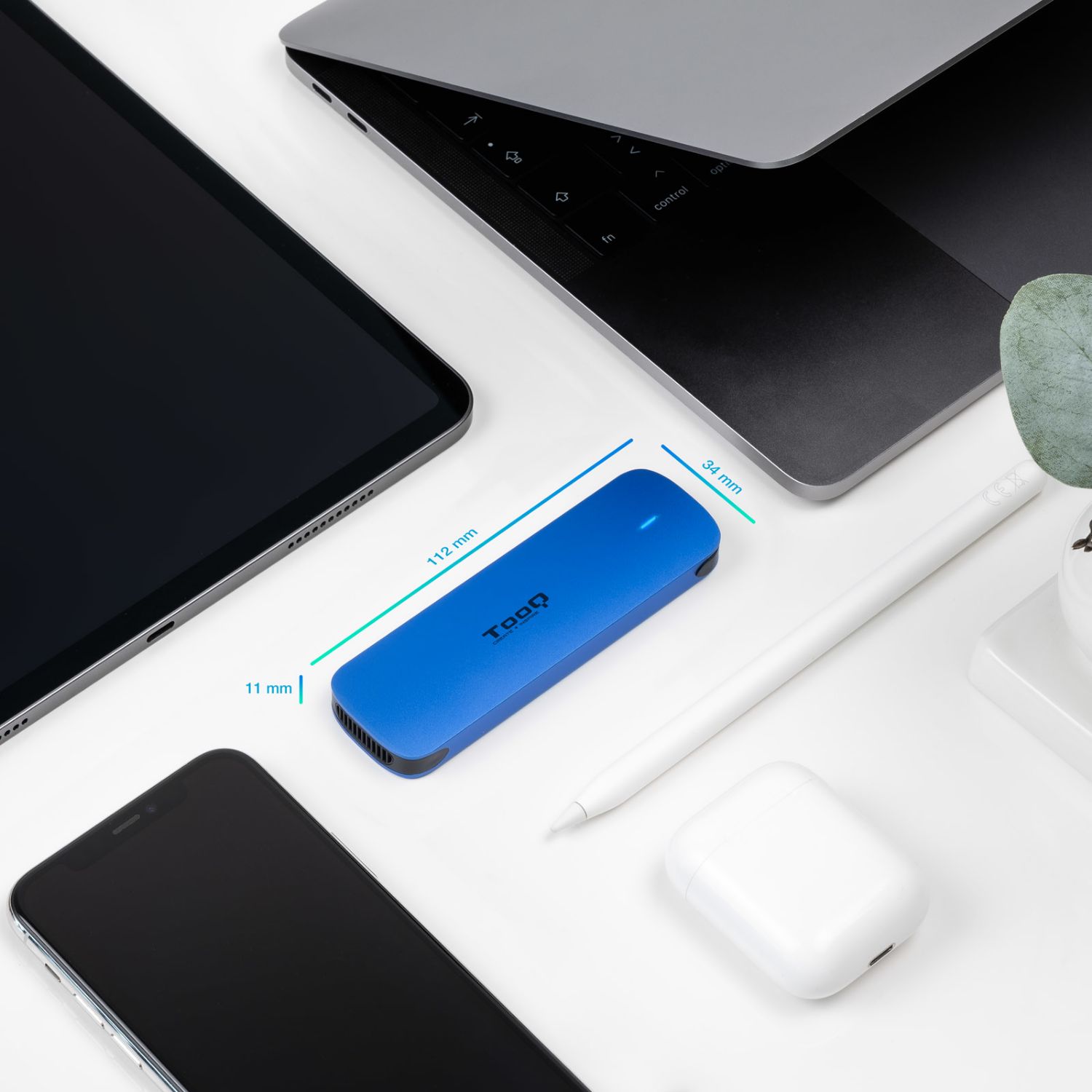 TQE-2201BL - Caja TooQ SSD M.2/NVMe/PCIe USB-C 3.1 Azul (TQE-2201BL)