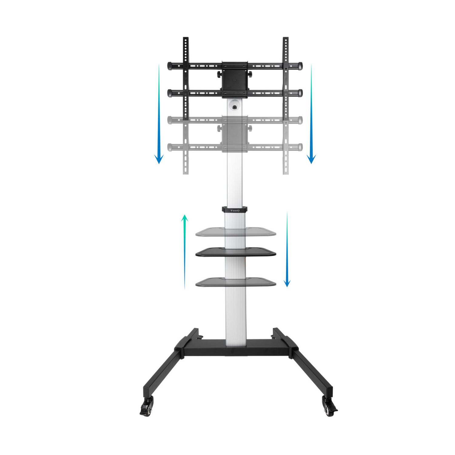 FS1886M-B - Soporte Pie TOOQ inclinable con ruedas, para tv 37-86