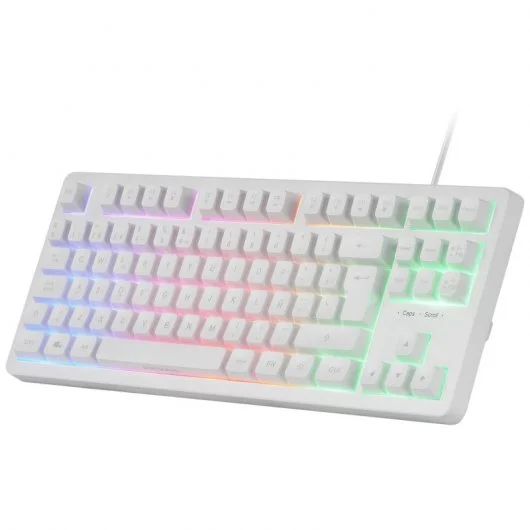 MCPRGB3WES - Pack Mars Gaming Teclado TKL/Ratn RGB Flow/Auriculares/Micrfono FRGB Rainbow/Alfombrilla XXL Blanco (MCPRGB3WES)