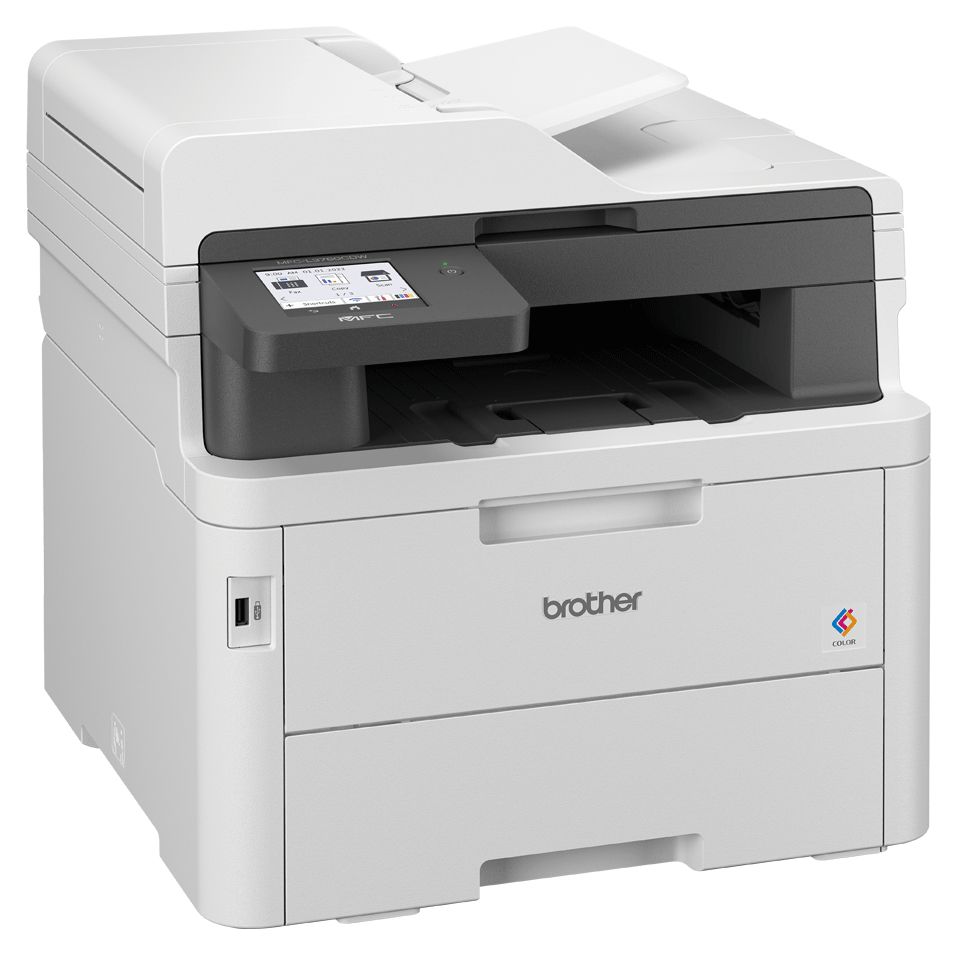 MFCL3760CDW - Impresora Multifuncin Brother LED Pantalla LCD Color Tctil A4 Color ADF 1xUSB 2.0 WiFi Ethernet GbE Fax Dplex Blanca/Negra (MFC-L3760CDW)