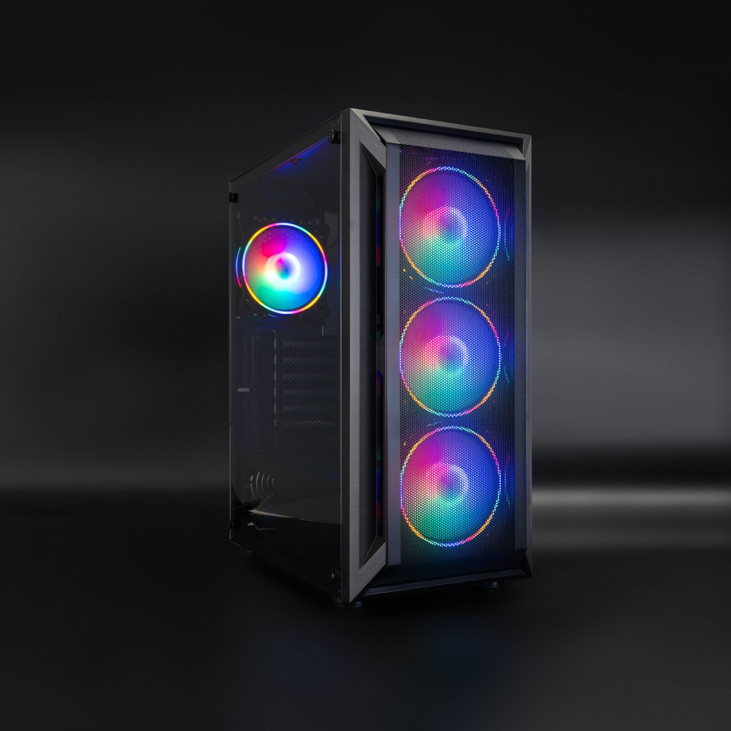 TQGCC101-B - Caja Gaming TooQ Ragnarok Ventana Lateral de Cristal Templado RGB Sin Fuente 2xUSB 2.0 1xUSB-A 3.0 ATX mATX Mini-ITX Negra (TQGCC101-B)