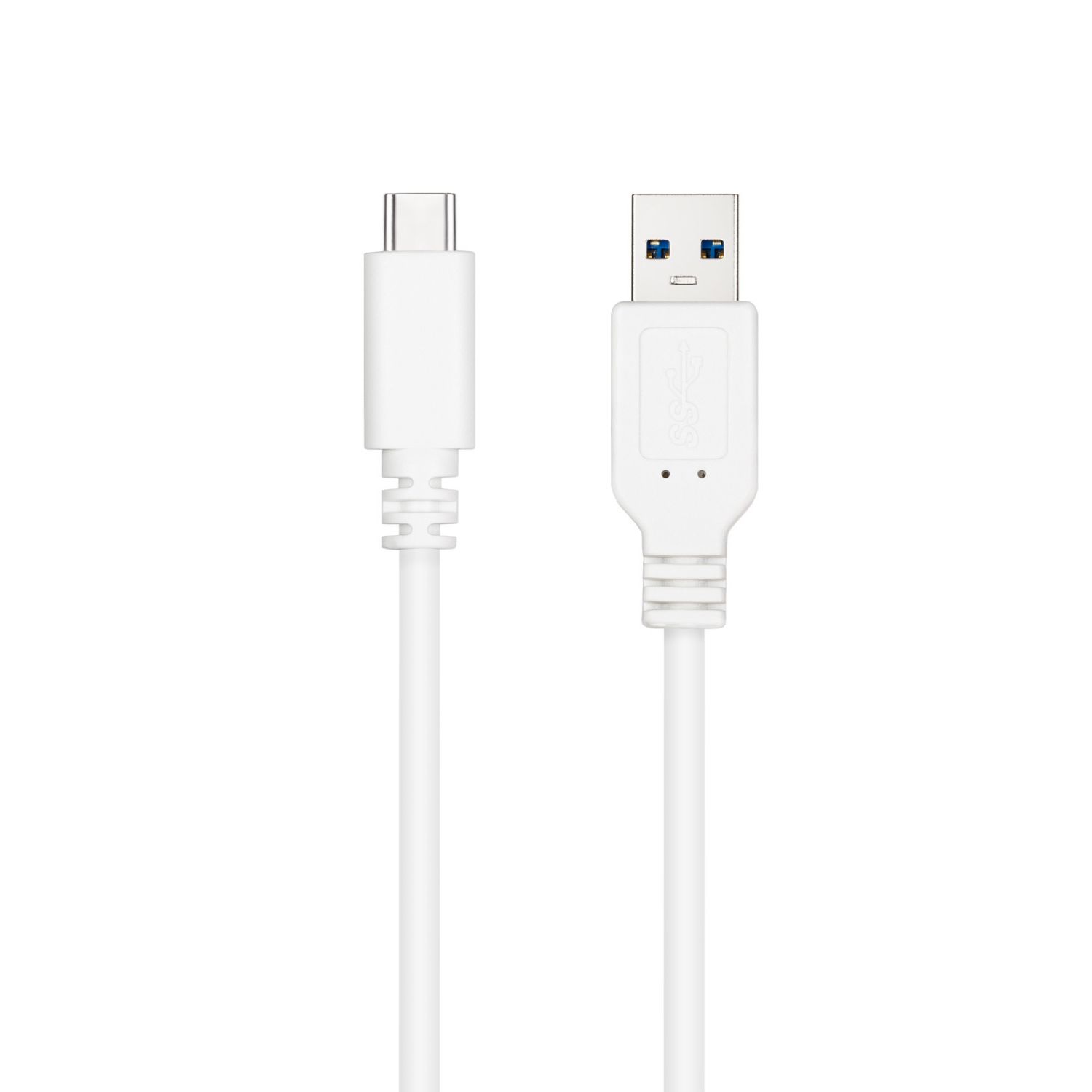 10.01.4001-L150-W - Nanocable USB-A 3.1/M a USB-C 3.1/M 1.5m Blanco (10.01.4001-L150-W)