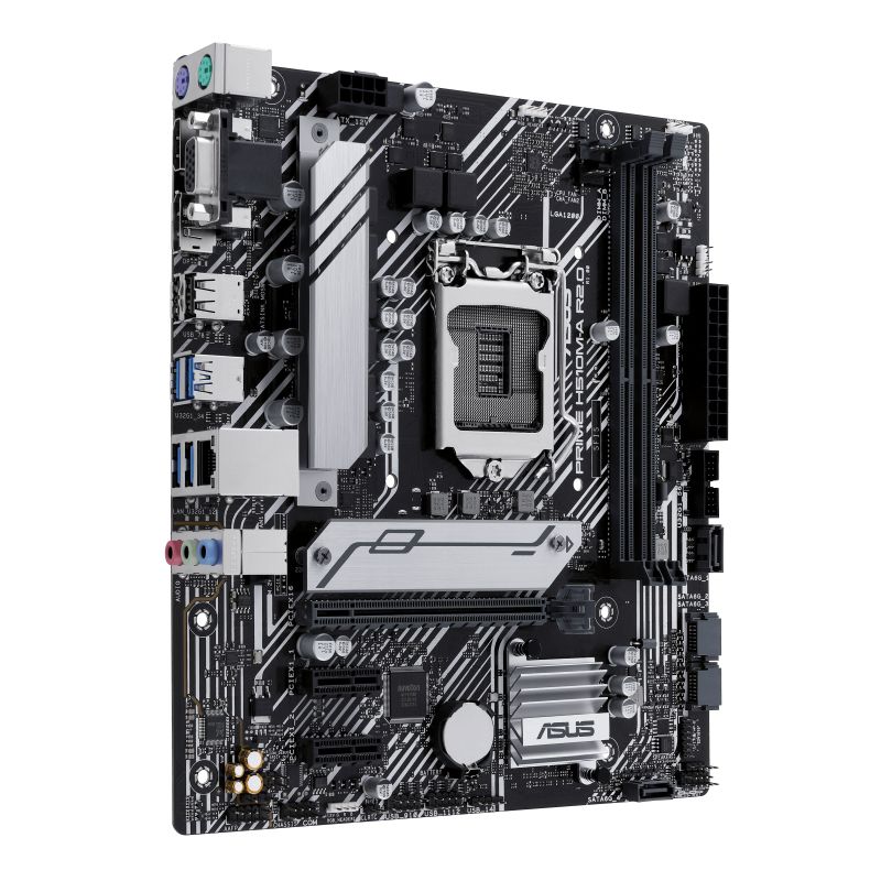 90MB1FP0-M0EAY0 - Placa base ASUS PRIME H510M-A R2.0: (1200) 2DDR4 SATA3 PCIe M.2 USB 2.0 USB-A 3.0 HDMI VGA DP PS/2 7.1 mATX Gigabit Ethernet