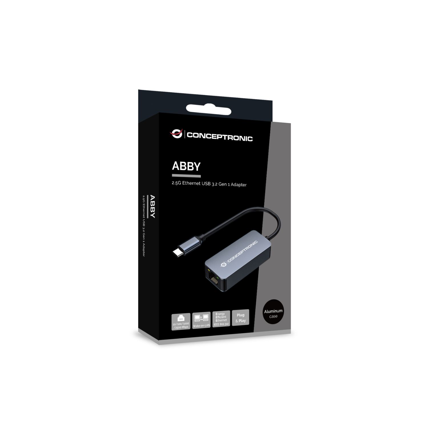 ABBY12GC - Adaptador CONCEPTRONIC USB-C 3.0 a RJ45 Gris (ABBY12GC)