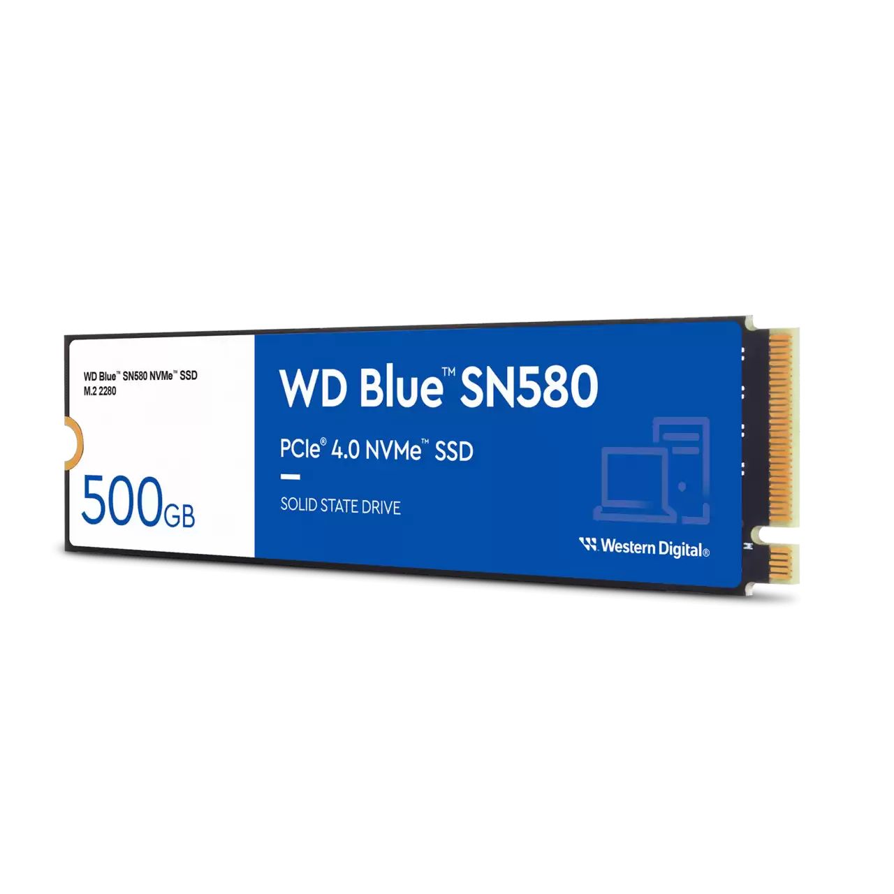 WDS500G3B0E - Disco SSD Western Digital Blue SN580 500Gb M.2 NVMe TLC PCIe 4.0 Lectura 4000 Mb/s Escritura 3600 Mb/s PC/Notebook (WDS500G3B0E)